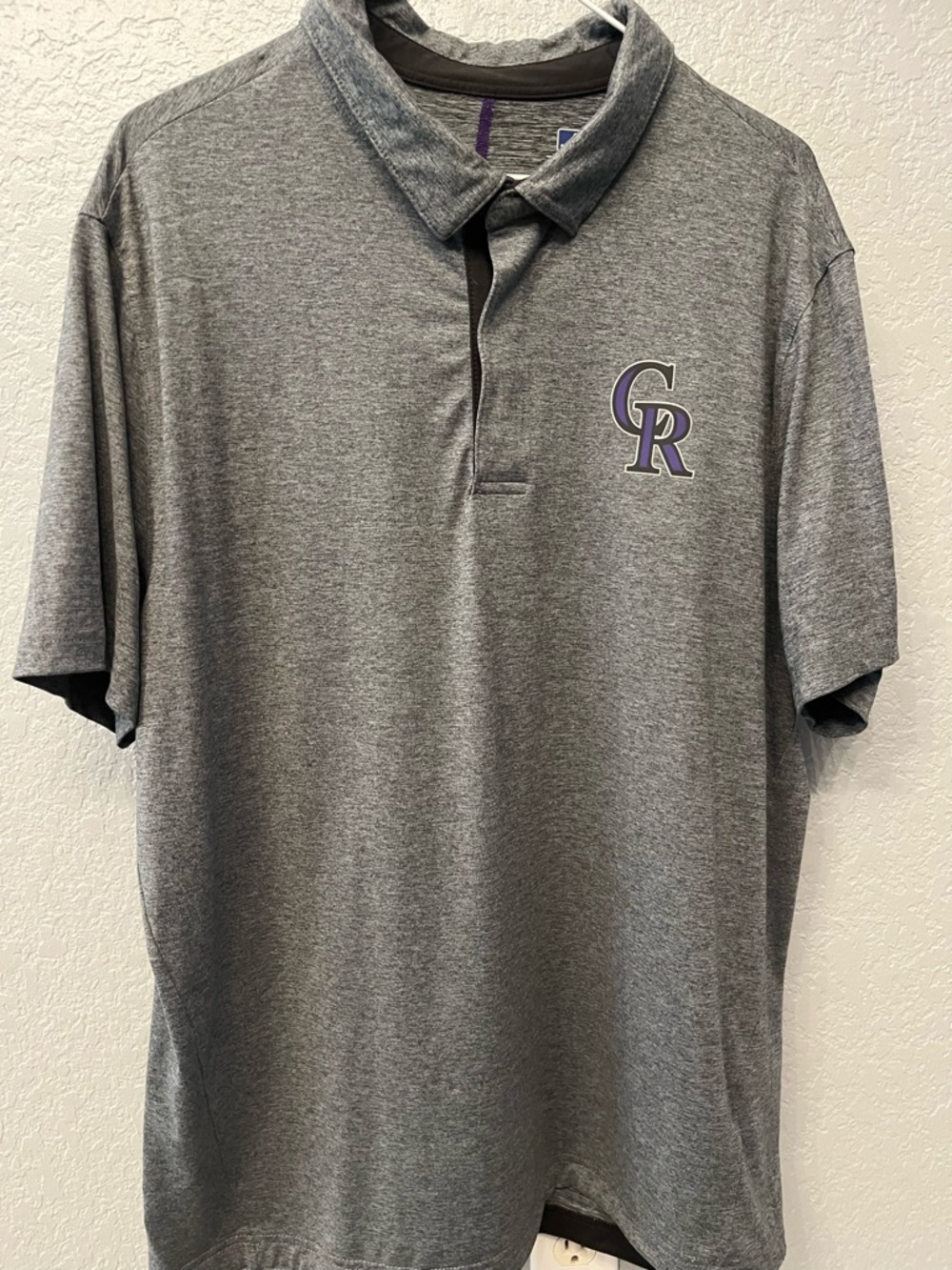 Colorado Rockies Men’s Polo MLB Genuine Merchandise Gray Short sleeve XL